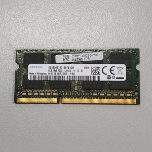 Samsung 8GB DDR3 RAM PC3-12800 1600MHz CL11 SODIMM Memory M471B1G73EB0-YK0 - Picture 1 of 5