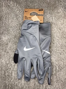 Nike Laufhandschuhe Therma-Fit Sphere Herren Medium Grau Reflektierendes Logo Neu mit Etikett - Bild 1 von 5