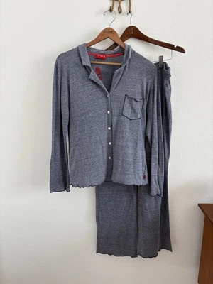 Natori Women's Pajamas Set Size LargeCotton Blend Blue Red Dragon Y2K - Image 1 of 4