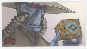 2009 Star Wars Clone Wars Widevision Animator Sketch Card Cad Bane Russell Chong - Picture 1 of 2