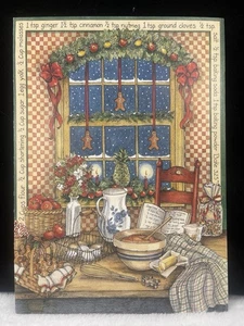 Sherri Buck Baldwin Arte HOLIDAY GINGERBREAD Tarjeta Lang 5x7 Una Tarjeta Sin Sobre - Imagen 1 de 7