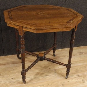 Couchtisch Achteckiger Tisch Holz Intarsien Wohnzimmermöbel 20er Jahren 900 - Bild 1 von 11