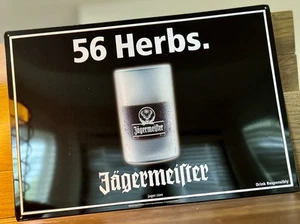 "Letrero de hojalata Jagermeister 56 hierbas 17"" X 12""" - Imagen 1 de 5