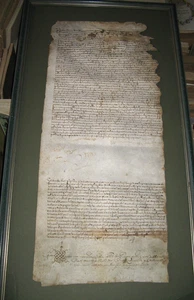 RARE ET GRAND Parchemin CATALAN FAMILLES PERPIGNAN 1602 Avec CADRE - Picture 1 of 6