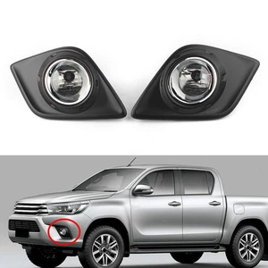 1Pair Front Fog Light Lamps Kits For Toyota Hilux Revo Pickup 2015-2017 2016 - Picture 1 of 15