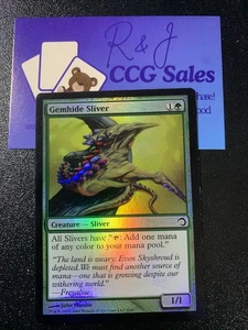 mtg magic Gemhide Sliver FOIL ENGLISH premium deck series - Picture 1 of 2