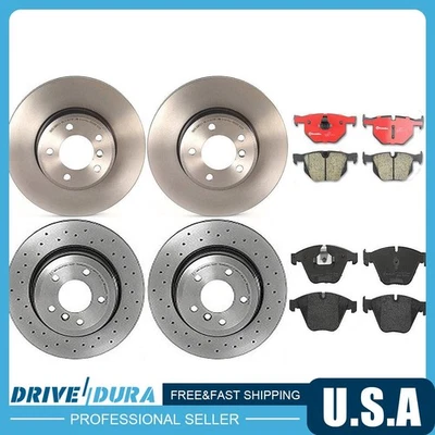 Керамические тормозные колодки передние и задние дисковые тормозные диски Brembo подходят для Audi Q5 2013 года выпуска - Изображение 1 из 4