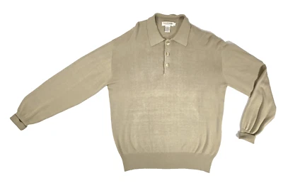 Suéter Tricots St. Raphael Para Hombre Beige Manga Larga 3 Botones Talla M Mezcla de Algodón Foto 1 de 4