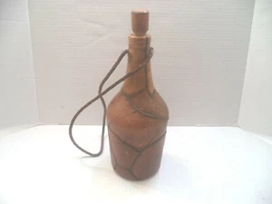 Vintage Leather Wrapped Brazilian Wine Decanter, Wine Bottle, Carafe 1995 - Picture 1 of 9