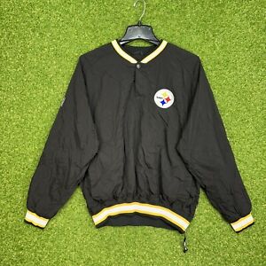 Vintage Starter Pittsburgh Steelers Jacket Mens Medium Pullover Windbreaker