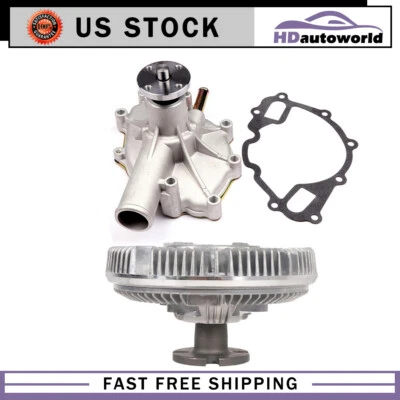 Bomba de agua y embrague del ventilador para 87-96 Ford F-250 E-150 Econoline V8 5,0 L 5,8 L E&F Foto 1 de 4