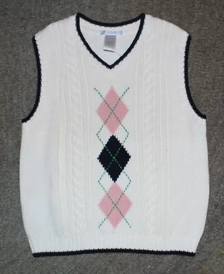 Janie and Jack Boys White Sweater Vest - Size 6 - EUC - Image 1 of 3