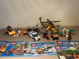 Lego city Sets lot 60042 60158 60126 60072 Complete w/ Instructions minifigures