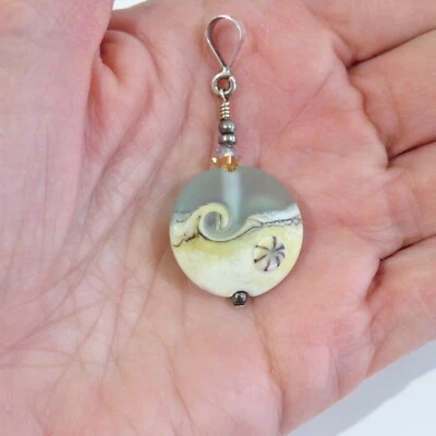 Colgante de lentejas de vidrio de mar murano Foto 1 de 4