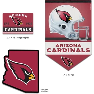 Arizona Cardinals NFL Game Room Fan Cave Wall Decor & Magnet 3 Piece Set - Picture 1 of 1