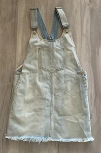 Forever 21 Light Denim Overall Dress Medium M Sz 24 Nwt - Picture 1 of 3