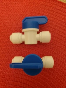 Malida Quick Connector Ball Valve, Water Tube Fitting,1/4" Tube OD,for RO Water - Picture 1 of 3