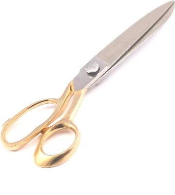 10" Heavy Duty Stainless Steel Tailor Upholstery Scissor Ultra Sharp Gold Handle - Image 1 of 2