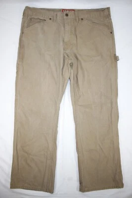 Pantalones de trabajo Big Mac vintage para hombre 40x32 lona de pato peto carpintero beige Foto 1 de 4