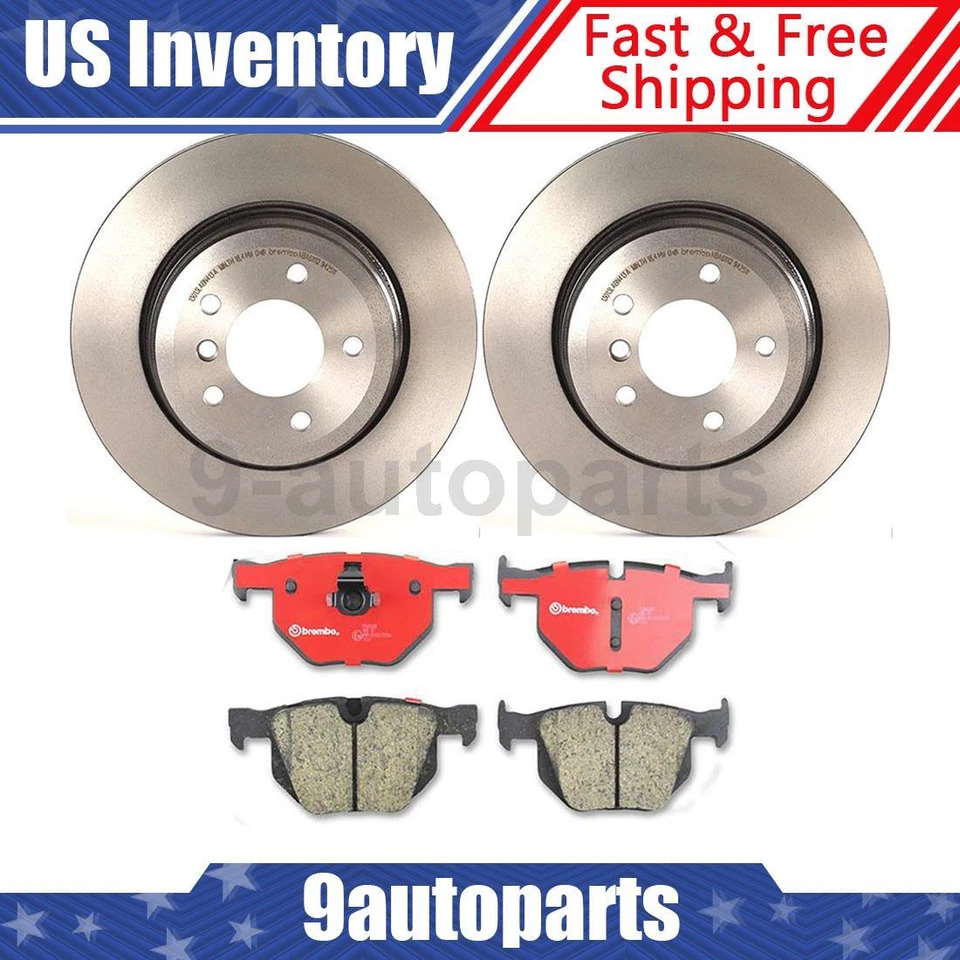 Rotores de freno traseros Brembo OE pastillas de freno de cerámica para BMW 528i 2008 2009 Foto 1 de 4