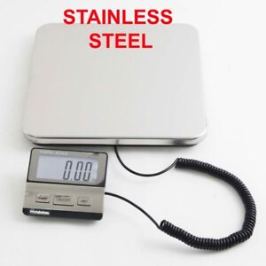 HEAVY DUTY DIGITAL SHIPPING POSTAL PARCEL SCALE 440 LBS CAPACITY STAINLESS STEEL