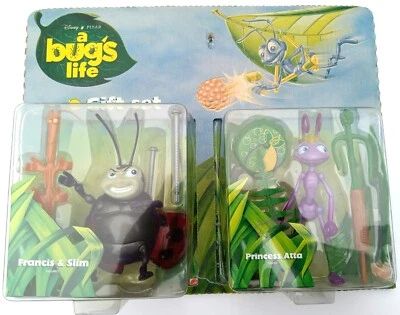 Figura Disney Pixar A Bug's Life Francis Slim Princesa Atta Mattel Sin usar, en caja 1998 conjunto Foto 1 de 4