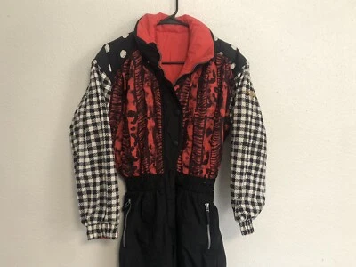 Obermeyer Reversible Ski Suit Snowsuit One Piece Vintage 90s Apres Womens Sz 6 - Image 1 of 4