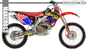 Maxcross Design Graphic kit Decal Sticker FOR HONDA 2004-2009 CRF250R CRF450R - Picture 1 of 2