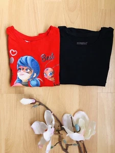 2 x Mädchen Sommer T-Shirts • Große 104 • Lady Bug • Top Zustand - Bild 1 von 6