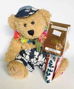 Hawaiian Collectibles Passport Bearfoot Hawaii Keikiokekai Teddy Bear 8" Plush - Picture 1 of 4