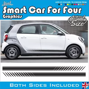 Smart Auto für vier Seitenstreifen Aufkleber Sticker Grafik KOSTENLOSER VERSAND 023 - Bild 1 von 5