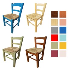 SEDIOLINA Baby Legno, Seduta Paglia, Sedia Piccola per bambino bambini Colorate