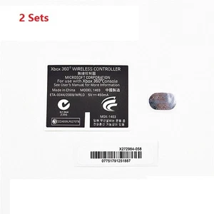 2 Sets Back Sticker Label For Microsoft Xbox 360 Wireless Controller - Picture 1 of 2