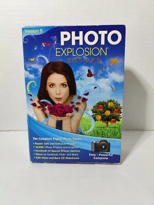 Photo Explosion Deluxe V2 Windows XP Digital Photo Editing PC Software NEW - Image 1 of 4