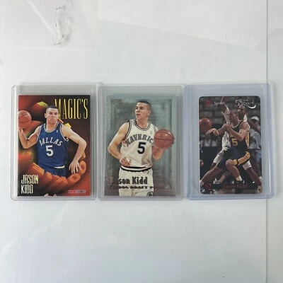 1995 Jason Kidd Rookie Premium 3 Card Lot, Dallas Mavericks HOF Nm-mint - Image 1 of 4