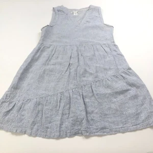 Vestido Lucky Brand 100 % lino línea A grande por encima de la rodilla azul COMO NUEVO - Imagen 1 de 13