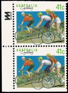 Australia Decimal - August 1989 41c Cycling Booklet Pair Original Printing. MUH - Picture 1 of 1