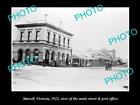 Old Large Historic Photo Of Stawell Vic View Of Main Street & Post Office C1922