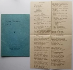 Bernard College Class of 1935 Presents "Everything's Jake"         Play Program - Picture 1 of 10