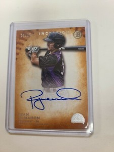 2015 BOWMAN INCEPTION ORANGE PARALLEL PROSPECT AUTO RYAN MCMAHON 24/25