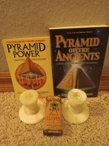 Vintage Egyptian Marble Candle Holders - Picture 1 of 9