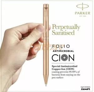 Parker Folio Anti Microbial Copper Ion Plated Ball Point Pen - CION Coated New - Picture 1 of 6