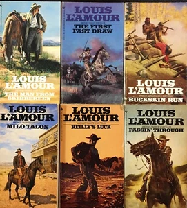 Louis Lamour Paperback Books Lot of 6 Western Novels - Picture 1 of 14