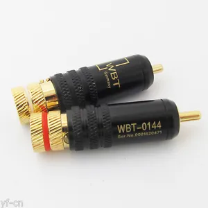 50x High Quality Gold Plated RCA Plug Lock Soldering Audio/Video Plug Connector