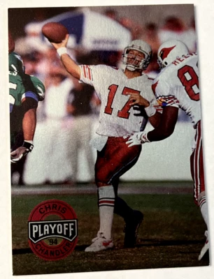 1994 Playoff Trading Card Texchrome #155 Chris Chandler Arizona Cardinals NFL - Image 1 of 4