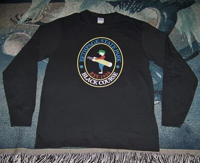 NEW PORT & COMPANY Long Sleeve Golf Tee Shirt BETHPAGE STATE PARK BLACK COURSE M - Image 1 of 4