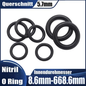 O Ringe Dichtringe Ø8.6-668mm Schnurstärke 5.7mm NBR 70 Dichtring Nitrile Rubber - Picture 1 of 16