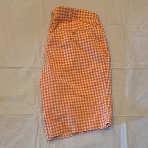 Polo by Ralph Lauren Men's Orange White Gingham Check Suffield 9.5" Short 35 - Picture 1 of 9