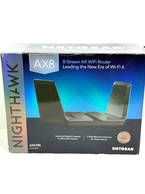 Open Box Used Netgear Nighthawk AX8 Tri-Band 8-Stream AX6200 WiFi 6 Router - Image 1 of 4