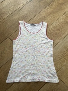 Red Herring White And Multicoloured Patterned Vest With Red Stitching Size 8 - Picture 1 of 5